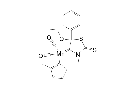 (5-ethoxy-3-methyl-5-phenyl-2-thioxo-4-thiazolidinylidene)-(methylcyclopentadienyl)dicarbonyl manganese