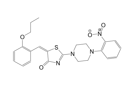 (5E)-2-[4-(2-nitrophenyl)-1-piperazinyl]-5-(2-propoxybenzylidene)-1,3-thiazol-4(5H)-one