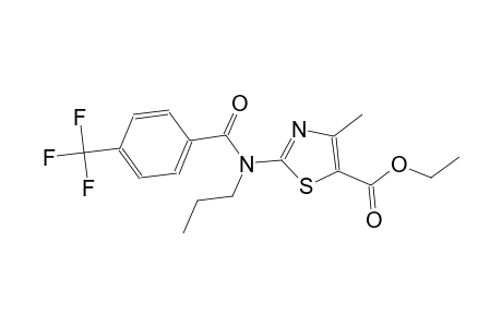 ethyl 4-methyl-2-{propyl[4-(trifluoromethyl)benzoyl]amino}-1,3-thiazole-5-carboxylate