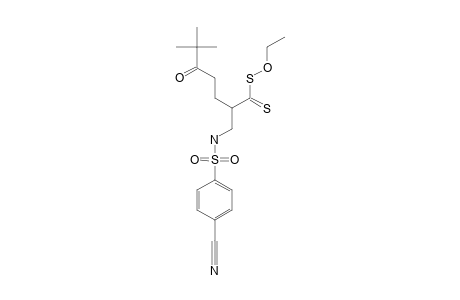 DITHIOCARBONIC-ACID-S-[1-[(4-CYANOBENZENE-SULFONYLAMINO)-METHYL]-5,5-DIMETHYL-4-OXOHEXYL]-ESTER-O-ETHYLESTER