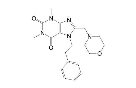 1,3-dimethyl-8-(4-morpholinylmethyl)-7-(2-phenylethyl)-3,7-dihydro-1H-purine-2,6-dione