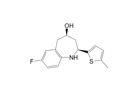 7-Fluoro-cis-2-(5-methylthiophen-2-yl)-2,3,4,5-tetrahydro-1H-1-benzazepin-4-ol