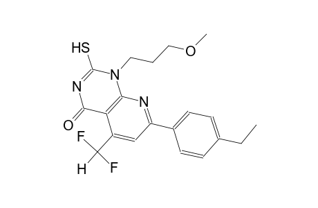 pyrido[2,3-d]pyrimidin-4(1H)-one, 5-(difluoromethyl)-7-(4-ethylphenyl)-2-mercapto-1-(3-methoxypropyl)-