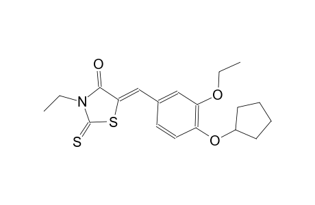 (5Z)-5-[4-(cyclopentyloxy)-3-ethoxybenzylidene]-3-ethyl-2-thioxo-1,3-thiazolidin-4-one