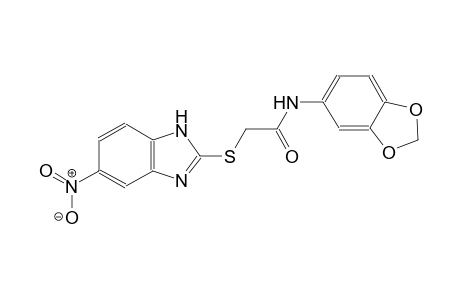 N-(1,3-benzodioxol-5-yl)-2-[(5-nitro-1H-benzimidazol-2-yl)sulfanyl]acetamide