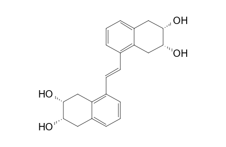 (E)-(+-)-1,2-Bis[6.alpha.,7.alpha.-dihydroxy-5,6,7,8-tetrahydronaphthyl]ethene
