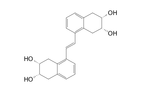 (E)-(+-)-1,2-Bis[6.alpha.,7.alpha.-dihydroxy-5,6,7,8-tetrahydronaphthyl]ethene