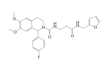 2(1H)-isoquinolinecarboxamide, 1-(4-fluorophenyl)-N-[3-[(2-furanylmethyl)amino]-3-oxopropyl]-3,4-dihydro-6,7-dimethoxy-