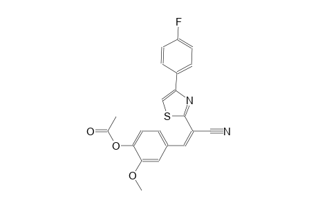 4-{(Z)-2-cyano-2-[4-(4-fluorophenyl)-1,3-thiazol-2-yl]ethenyl}-2-methoxyphenyl acetate