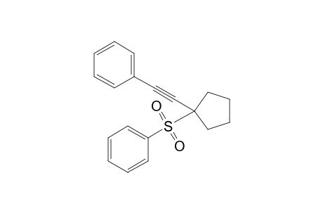 1-(Phenylethynyl)-1-(phenylsulfonyl)cyclopentane