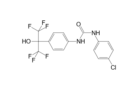 1-(4-Chlorophenyl)-3-[4-(1,1,1,3,3,3-hexafluoro-2-hydroxypropan-2-yl)phenyl]urea