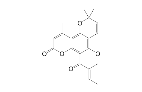 5-Hydroxy-2,2,10-trimethyl-6-[(E)-2-methylbut-2-enoyl]-2H,8H-benzo[1,2-b:3,4-b']dipyran-8-one