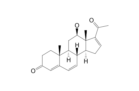 NERIDIENONE_A;12-BETA-HYDROXYPREGNA-4,6,16-TRIENE-3,20-DIONE