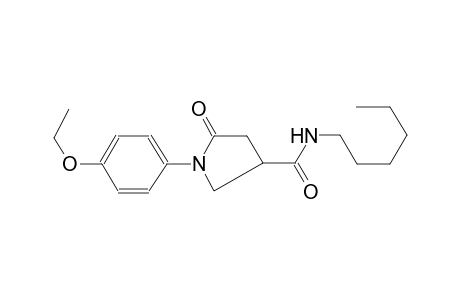 3-pyrrolidinecarboxamide, 1-(4-ethoxyphenyl)-N-hexyl-5-oxo-