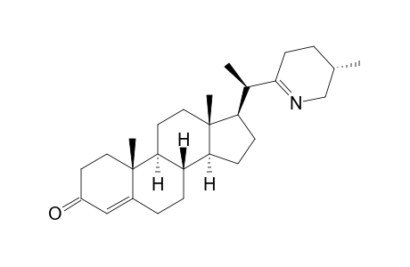20-EPI-3-DEHYDROXY-3-OXO-5,6-DIHYDRO-4,5-DEHYDROVERAZINE;(20R,25S)-3-OXO-22,26-IMINOCHOLESTA-4,22(N)-DIENE