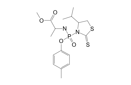 4-METHYLPHENYL-N-[(S)-ALANINYL]-[(S)-4-ISOPROPYLTHIAZOLIDINE-2-THIONE]-PHOSPHOROCHLORIDATE;MAJOR_DIASTEREOMER