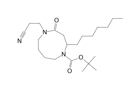 5-(tert-Butoxycarbonyl)-1-(2-cyanoethyl)-4-heptyl-1,5-diazacyclononan-2-one