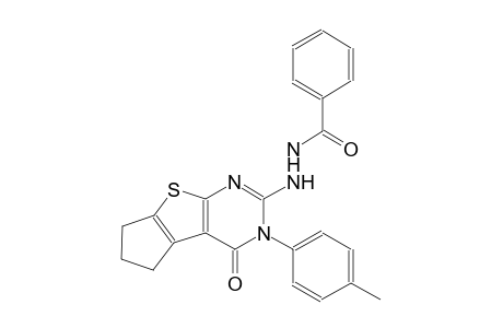 N'-[3-(4-methylphenyl)-4-oxo-3,5,6,7-tetrahydro-4H-cyclopenta[4,5]thieno[2,3-d]pyrimidin-2-yl]benzohydrazide