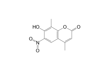 4,8-Dimethyl-6-nitro-7-oxidanyl-chromen-2-one