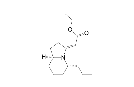 Acetic acid, (hexahydro-5-propyl-3(2H)-indolizinylidene)-, ethyl ester, cis-