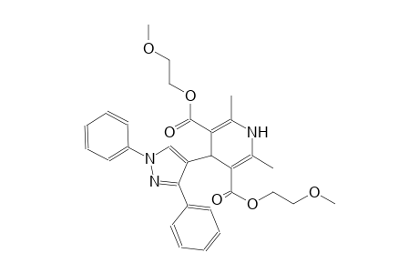 bis(2-methoxyethyl) 4-(1,3-diphenyl-1H-pyrazol-4-yl)-2,6-dimethyl-1,4-dihydro-3,5-pyridinedicarboxylate