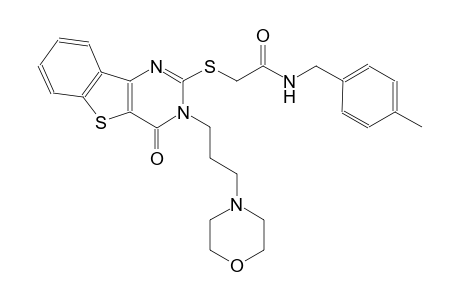 N-(4-methylbenzyl)-2-({3-[3-(4-morpholinyl)propyl]-4-oxo-3,4-dihydro[1]benzothieno[3,2-d]pyrimidin-2-yl}sulfanyl)acetamide