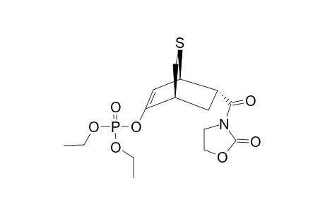 (1'R*,4'R*,6'S*)-3-(8'-DIETHYLPHOSPHORYLOXY-2'-THIABICYCLO-[2.2.2]-OCT-7'-ENE-6'-CARBONYL)-2-OXAZOLIDINONE