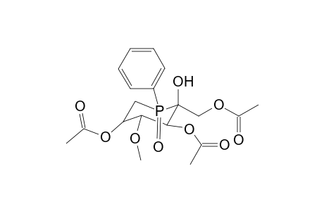 Acetic acid 5-acetoxy-2-acetoxymethyl-2-hydroxy-4-methoxy-1-oxo-1-phenyl-1lambda*5*-phosphinan-3-yl ester