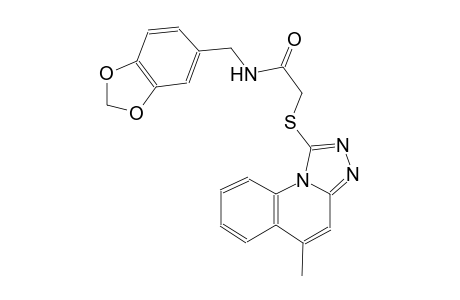 acetamide, N-(1,3-benzodioxol-5-ylmethyl)-2-[(5-methyl[1,2,4]triazolo[4,3-a]quinolin-1-yl)thio]-