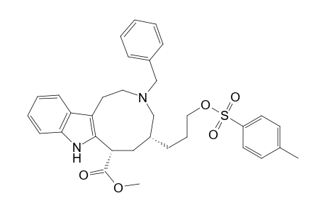 Azonino[5,4-b]indole-7-carboxylic acid, 1,2,3,4,5,6,7,8-octahydro-5-[3-[[(4-methylphenyl)sulfonyl]oxy]propyl]-3-(phenylmethyl)-, methyl ester, (5R*,7S*)-(.+-.)-