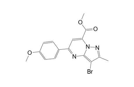 pyrazolo[1,5-a]pyrimidine-7-carboxylic acid, 3-bromo-5-(4-methoxyphenyl)-2-methyl-, methyl ester