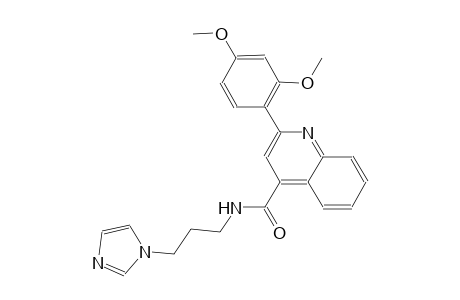 2-(2,4-dimethoxyphenyl)-N-[3-(1H-imidazol-1-yl)propyl]-4-quinolinecarboxamide