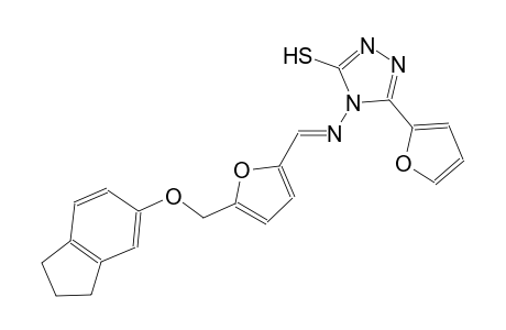 4-[((E)-{5-[(2,3-dihydro-1H-inden-5-yloxy)methyl]-2-furyl}methylidene)amino]-5-(2-furyl)-4H-1,2,4-triazol-3-yl hydrosulfide