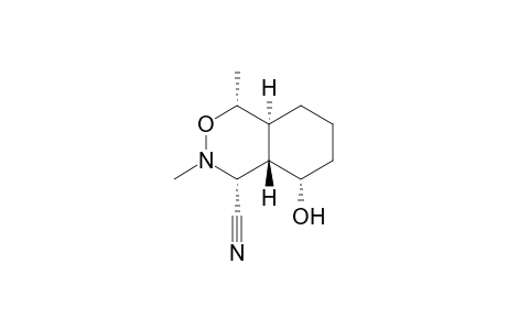 rel-(1R,3S,4R,4aS,5S,8aS)-4-cyano-5-hydroxy-1,3-di-methylperhydrobenz[d][1,2]oxazine