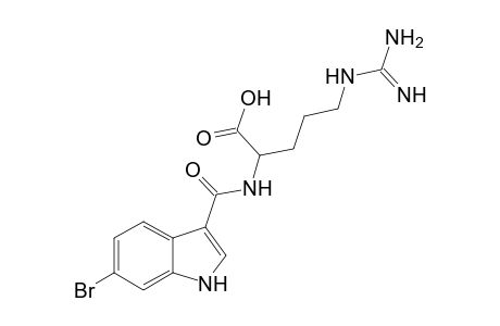 N(1)-[(6'-Bromo-3'-indolyl)carbonyl]-N(4)-(imino)aminomethyl]-1-(hydroxycarbonyl)butane-1,4-diamine