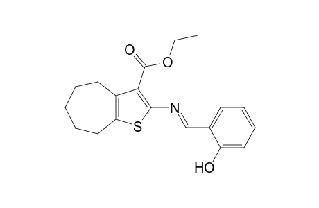 2-(salicylideneamino)-5,6,7,8 -tetrahydro-4H-cyclohepta[b]thiophene-3-carboxylic acid, ethyl ester