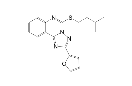 [1,2,4]triazolo[1,5-c]quinazoline, 2-(2-furanyl)-5-[(3-methylbutyl)thio]-