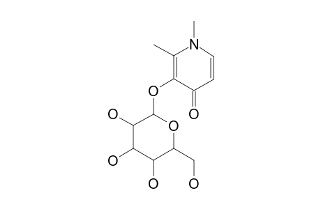 GLUCOSYLATED_DEFERIPRONE;(1,4-DIHYDRO-1,2-DIMETHYL-4-OXO-PYRIDIN-3-L)-BETA-D-GLUCOPYRANOSIDE