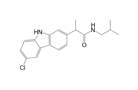 9H-carbazole-2-acetamide, 6-chloro-alpha-methyl-N-(2-methylpropyl)-