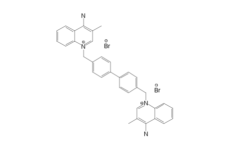 [1-[4-[4-[(4-amino-3-methyl-quinolin-1-ium-1-yl)methyl]phenyl]benzyl]-3-methyl-quinolin-1-ium-4-yl]amine dibromide