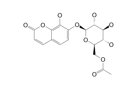 7-O-(6'-ACETOXY-BETA-D-GLUCOPYRANOSYL)-8-HYDROXYCOUMARIN