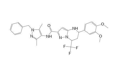 N-(1-benzyl-3,5-dimethyl-1H-pyrazol-4-yl)-5-(3,4-dimethoxyphenyl)-7-(trifluoromethyl)-4,5,6,7-tetrahydropyrazolo[1,5-a]pyrimidine-2-carboxamide