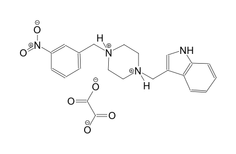 1-(1H-indol-3-ylmethyl)-4-(3-nitrobenzyl)piperazinediium oxalate
