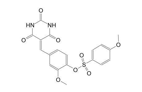 2-methoxy-4-[(2,4,6-trioxotetrahydro-5(2H)-pyrimidinylidene)methyl]phenyl 4-methoxybenzenesulfonate