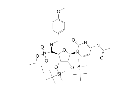 5'R-(PARA-METHOXYBENZYL)-AMINO-5'-DIETHYLPHOSPHONYL-2',3'-DI-O-TERT.-BUTYLDIMETHYLSILYL-N-(4)-ACETYL-CYTIDINE