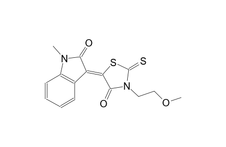 (3Z)-3-[3-(2-methoxyethyl)-4-oxo-2-thioxo-1,3-thiazolidin-5-ylidene]-1-methyl-1,3-dihydro-2H-indol-2-one