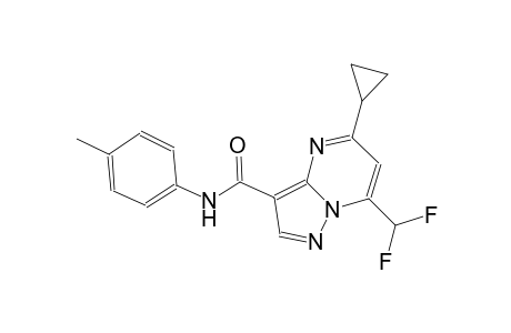 5-cyclopropyl-7-(difluoromethyl)-N-(4-methylphenyl)pyrazolo[1,5-a]pyrimidine-3-carboxamide