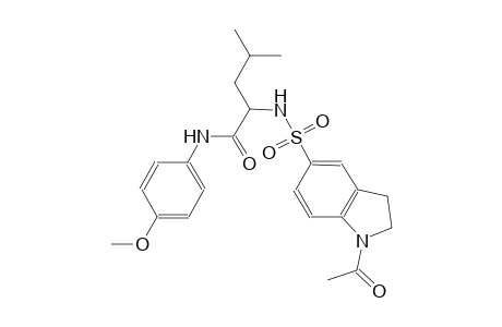 2-{[(1-acetyl-2,3-dihydro-1H-indol-5-yl)sulfonyl]amino}-N-(4-methoxyphenyl)-4-methylpentanamide