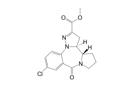 (3aS,3bS)-2-Carbomethoxy-10-chloro-3,3a,3b,4,5,6-hexahydropyrrolo[2,1-c][1,2]diazolo[1,5-a][1,4]benzodiazepin-8-one