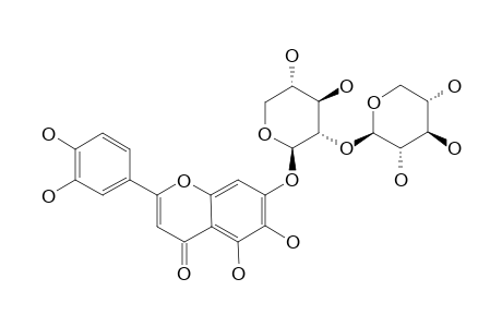 6-HYDROXYLUTEOLIN-7-O-BETA-D-[2-O-BETA-D-XYLOPYRANOSYL-XYLOPYRANOSIDE]